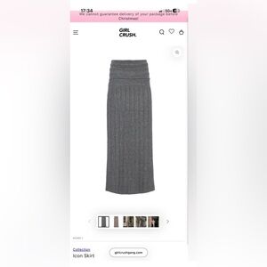 Girl Crush Ribbed Knit Skirt (L)